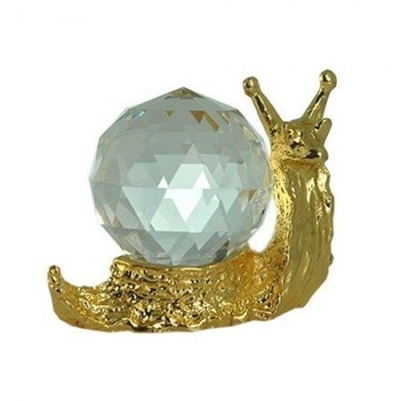 SMARTGIFTS Handmade Gold Plated Metal Bohemia Lead Crystal Snail Figurine SM1412658